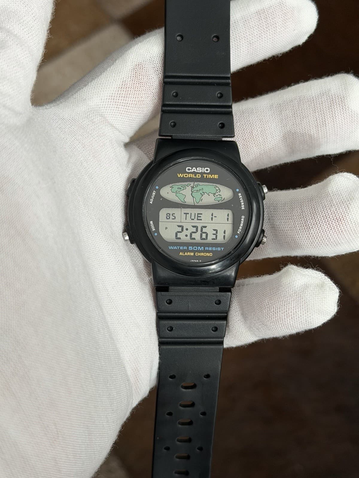Rare Vintage Casio World Time W-60U Men’s Digital Sports Watch JDM 1980s - Image 1