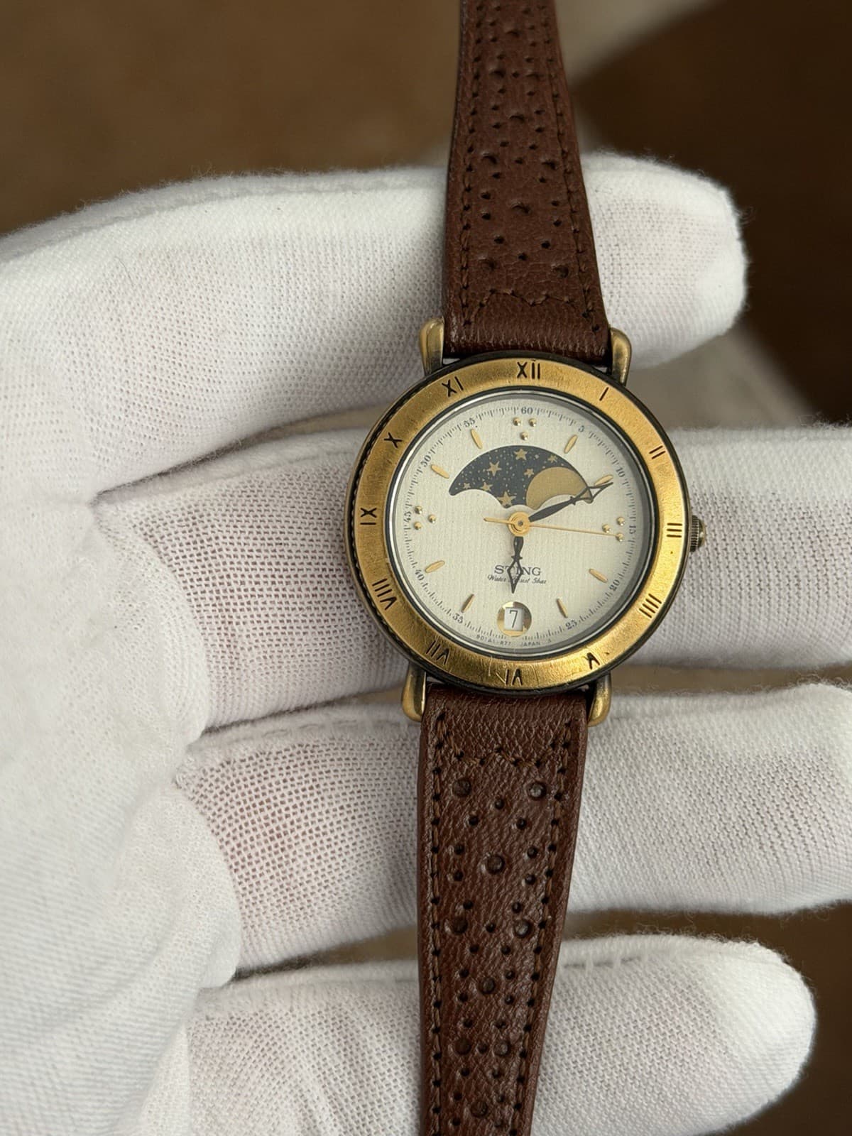 Rare Vintage Casio Sting STN-171 Moon Phase Ladies Classic Dress Watch JDM 1980s - Image 1