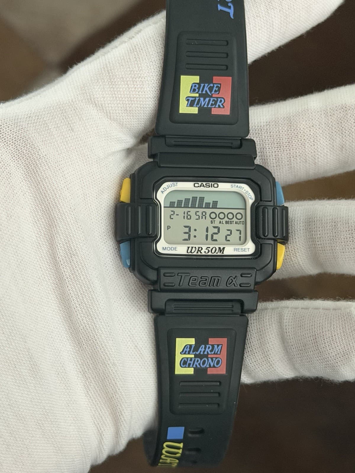 NOS Rare Vintage Casio Bike Timer TM-15 Men’s Digital Sports Watch JDM 1980s - Image 1
