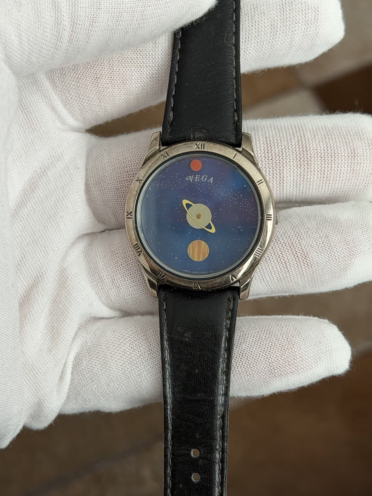 Rare Vintage Citizen Vega Cosmosign Disk Time Men’s Planet Watch JDM 4A31-409299 - Image 1