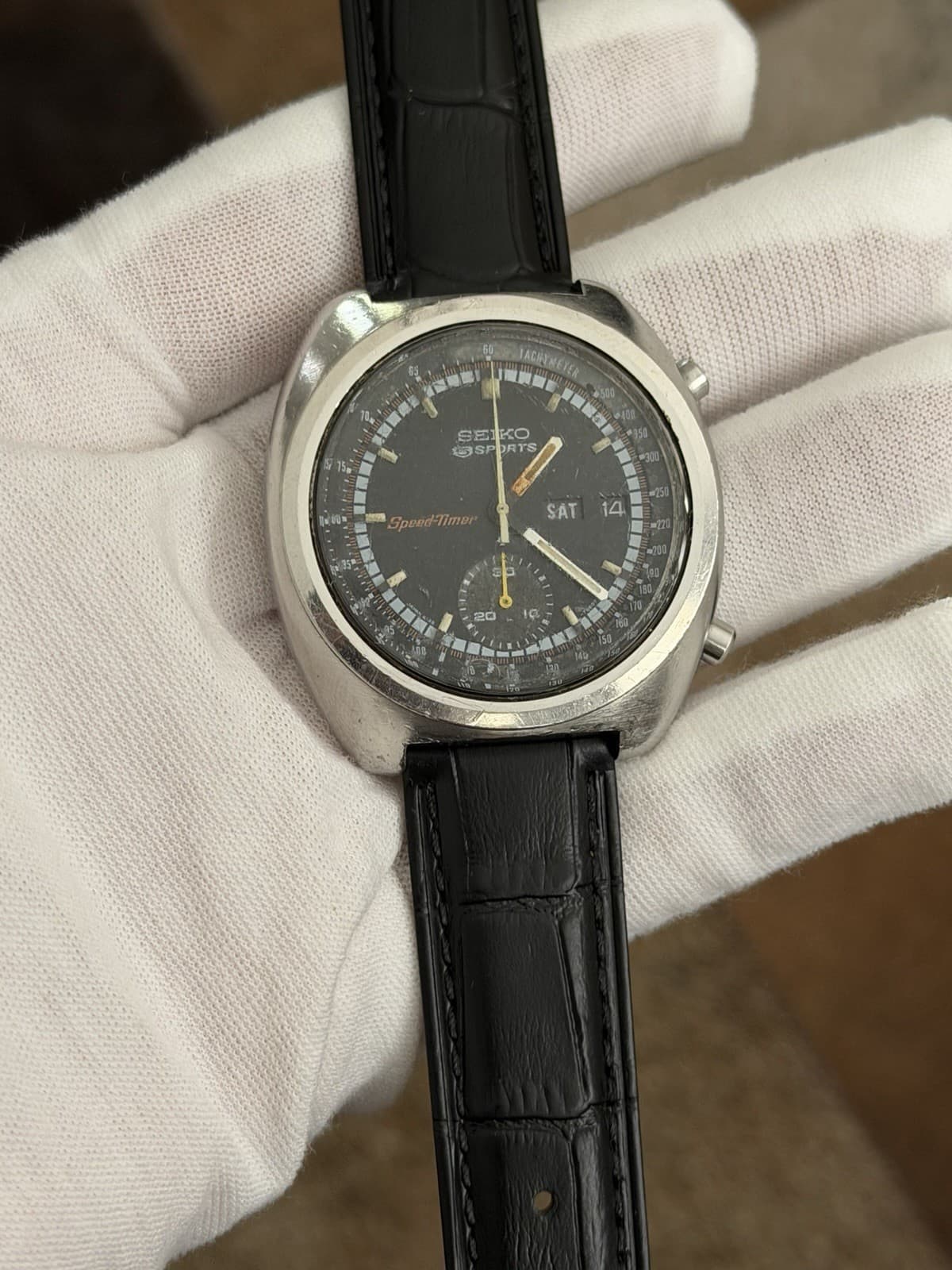 Rare Vintage Seiko 5 Sports Speedtimer 6139-7012 Men’s Chronograph Watch JDM 70s