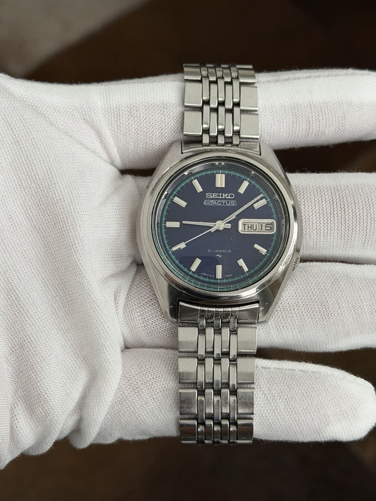Rare Vintage Seiko 5 Actus 7019-7060 Men’s Automatic Dress Sports Watch JDM 70s