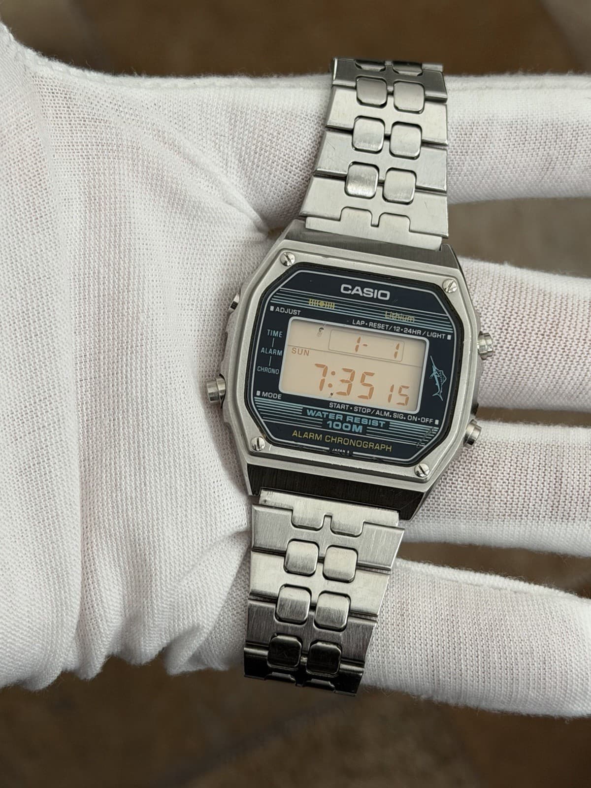 Rare Vintage Casio Marlin W-350 Men’s Digital Sports Watch JDM 1980s Module 152 - Image 1