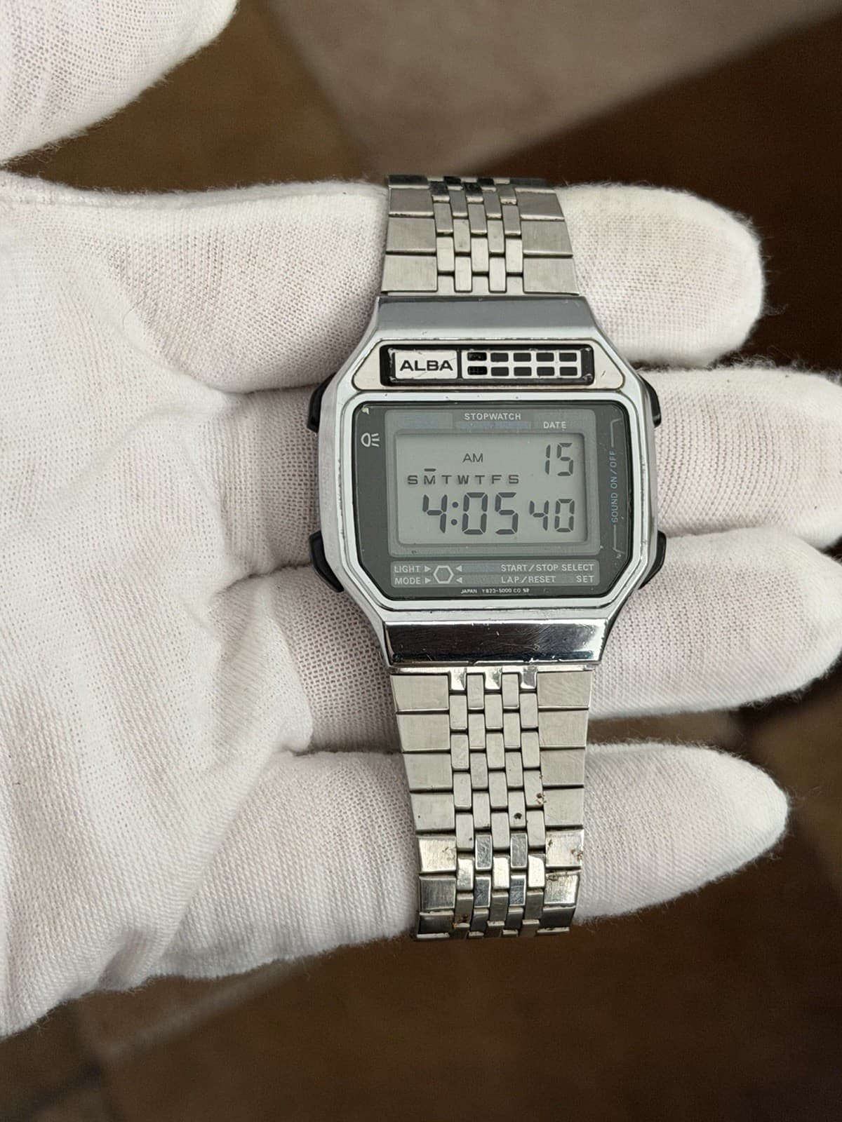 Rare Vintage Alba Y823-5000 Men’s Alarm Chronograph Digital Sports Watch JDM 80s - Image 1