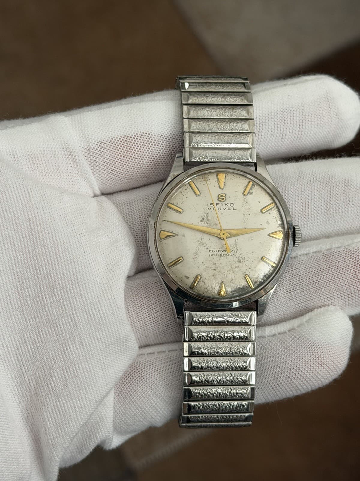 Rare Vintage Seiko Marvel 14038 Seikosha 17J Men’s Classic Dress Watch JDM 1950s