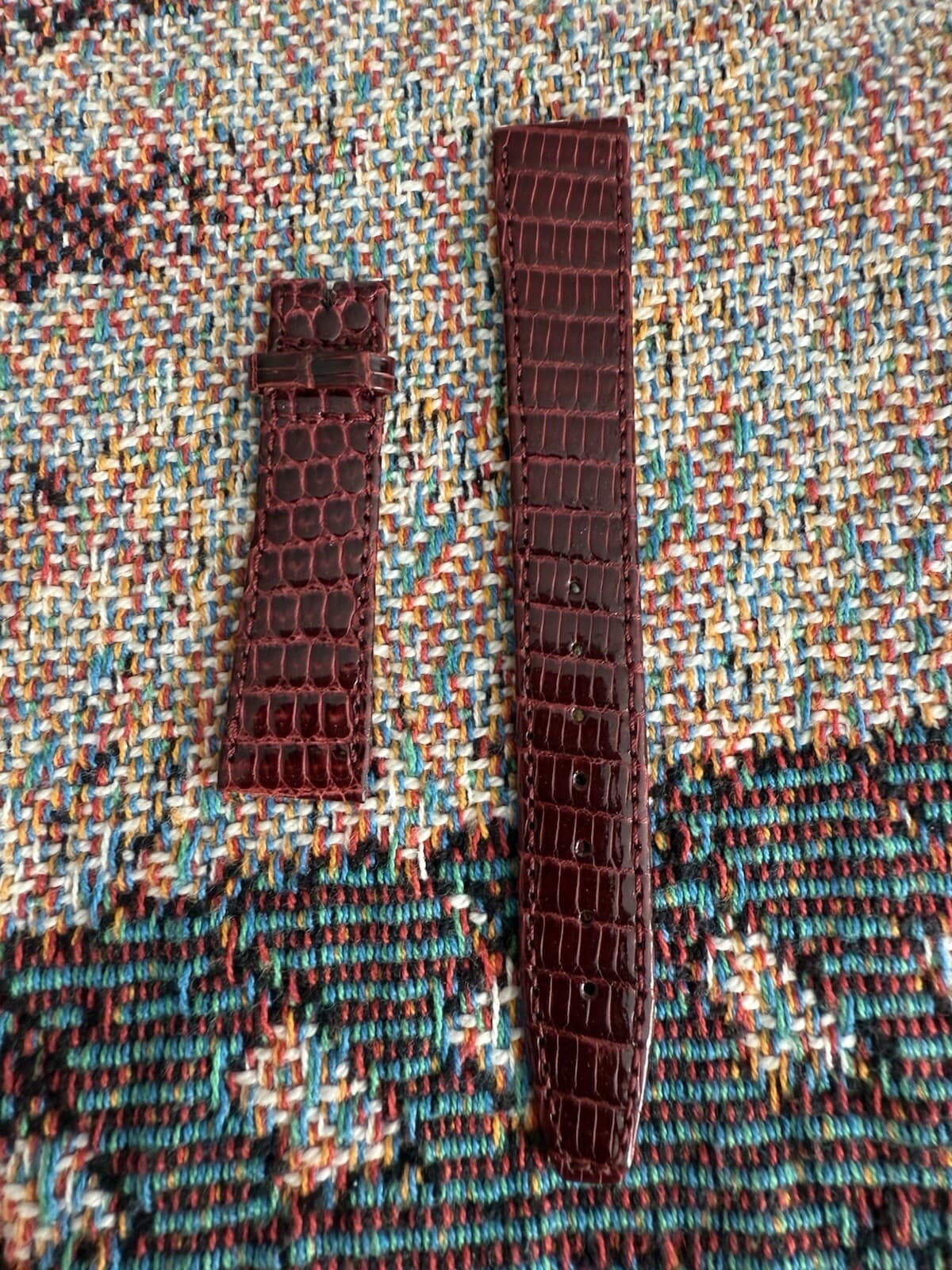 NOS Gucci Men’s Watch Band 16mm Burgundy - Image 1