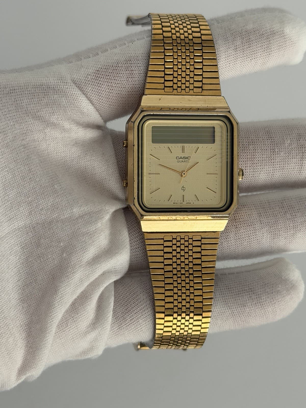 Casio Janus AT-550G Men’s Vintage Ana-Digi Touchscreen Calculator Watch JDM 80s