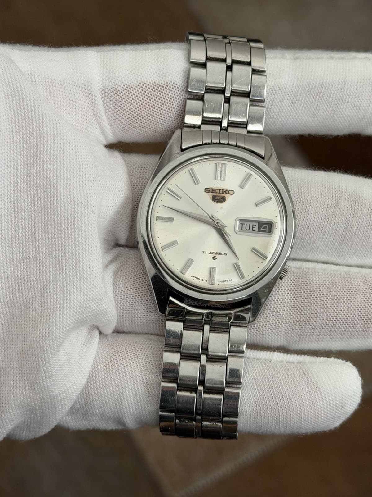 Rare Vintage Seiko 5 6119-7000 Men’s 21J Automatic Dress Sports Watch JDM 1960s