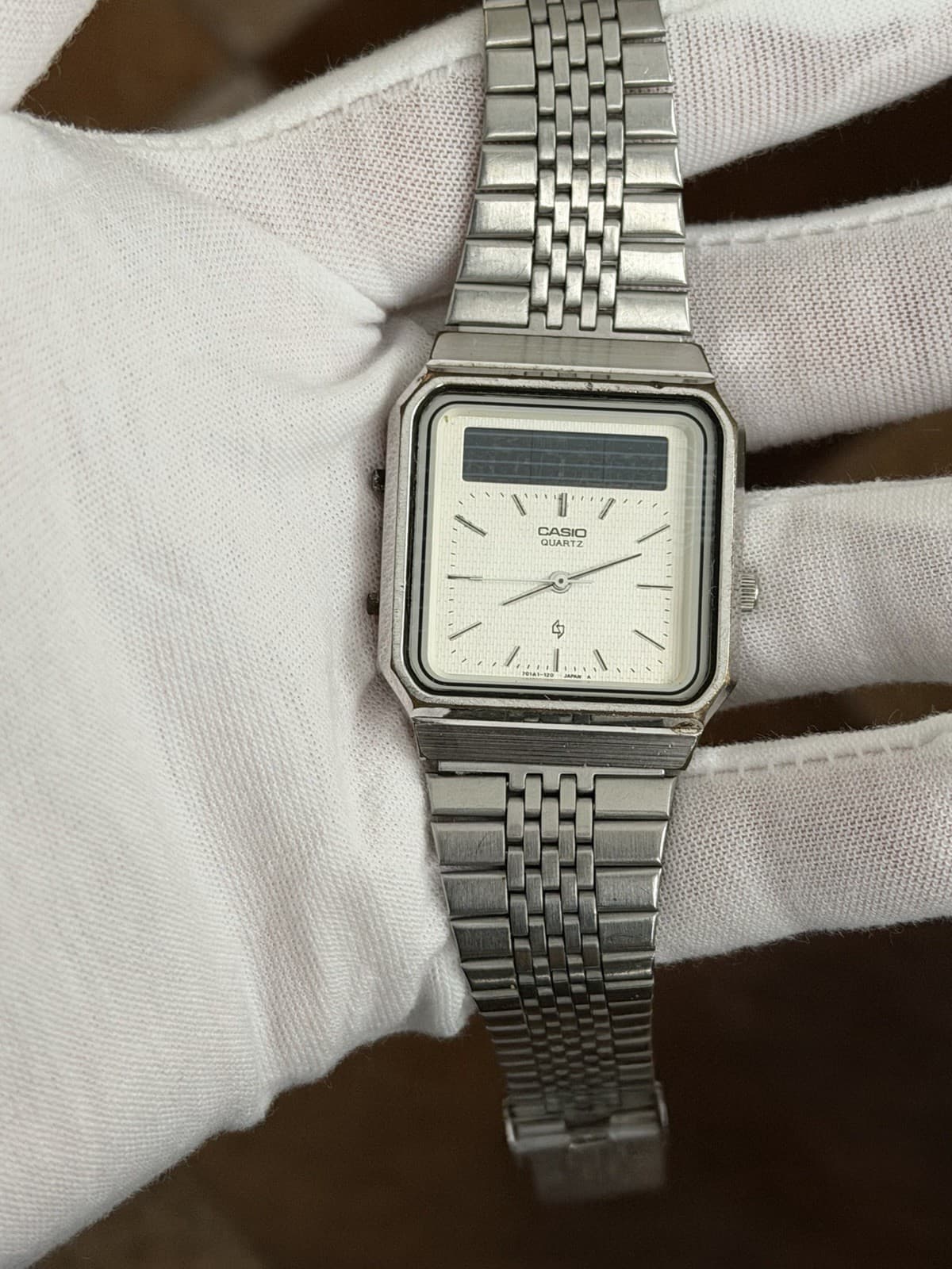 Rare Vintage Casio AT-550 Janus Ana-Digi Touchscreen Calculator Watch JDM 1980s - Image 1