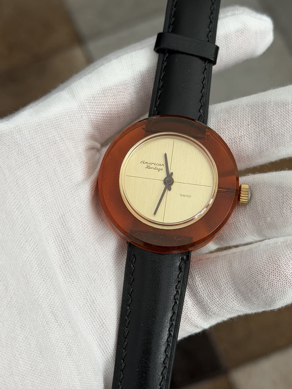 Rare Vintage American Heritage Swiss Manual Wind Men’s Watch 1970s - Image 1