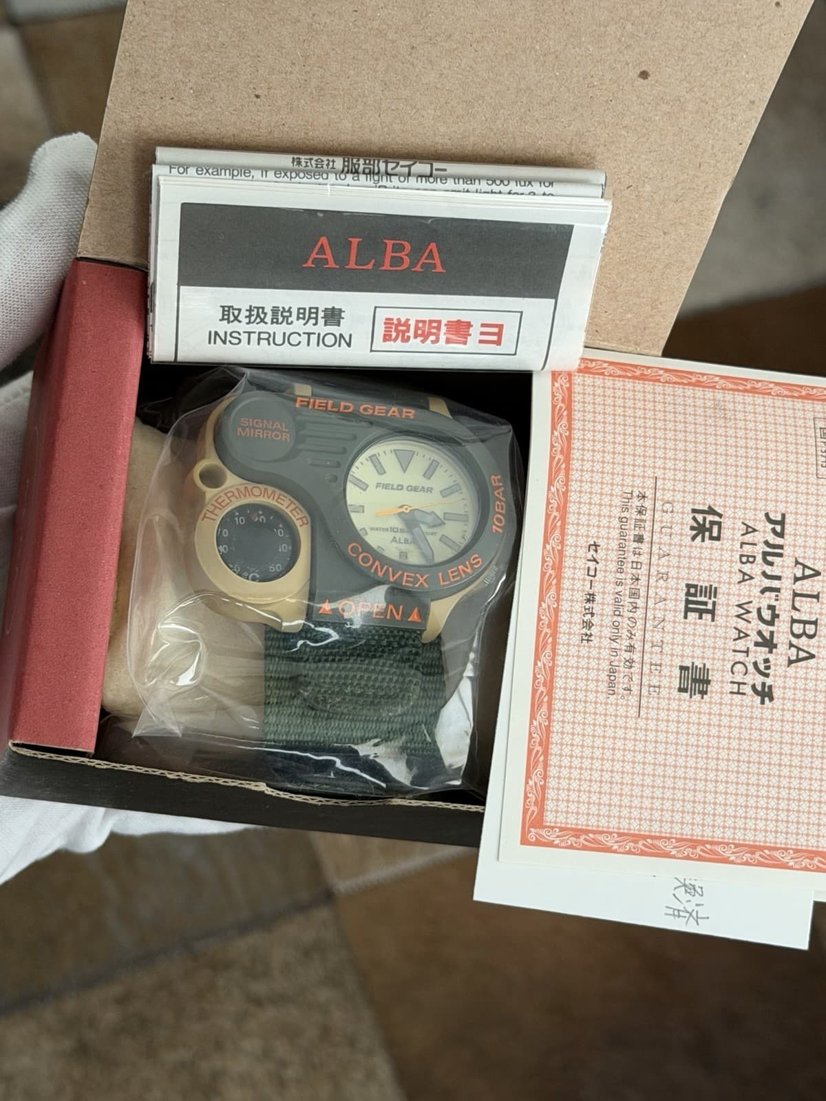NOS Rare Vintage Alba Field Gear V701-1Y90 Flip Top Men’s Sports Watch JDM 1990s