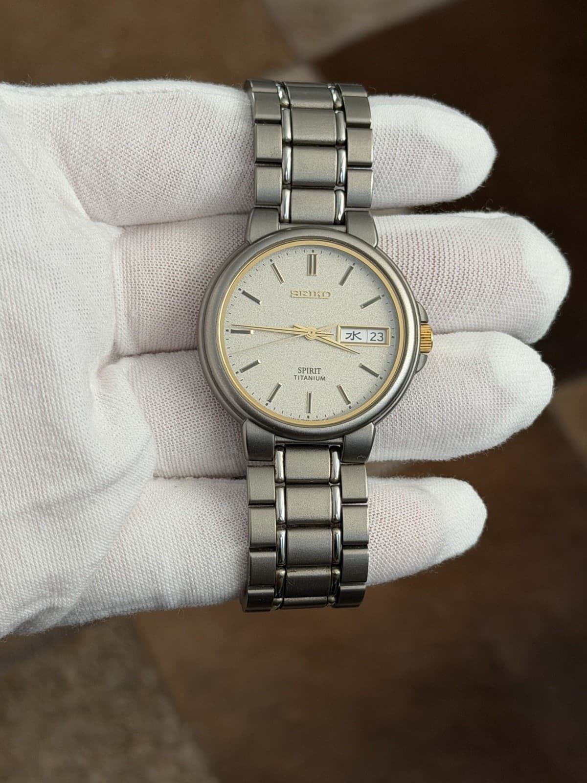 Rare Vintage Seiko Spirit Titanium Men’s Quartz Watch 7N93-7020 JDM 1990s - Image 1