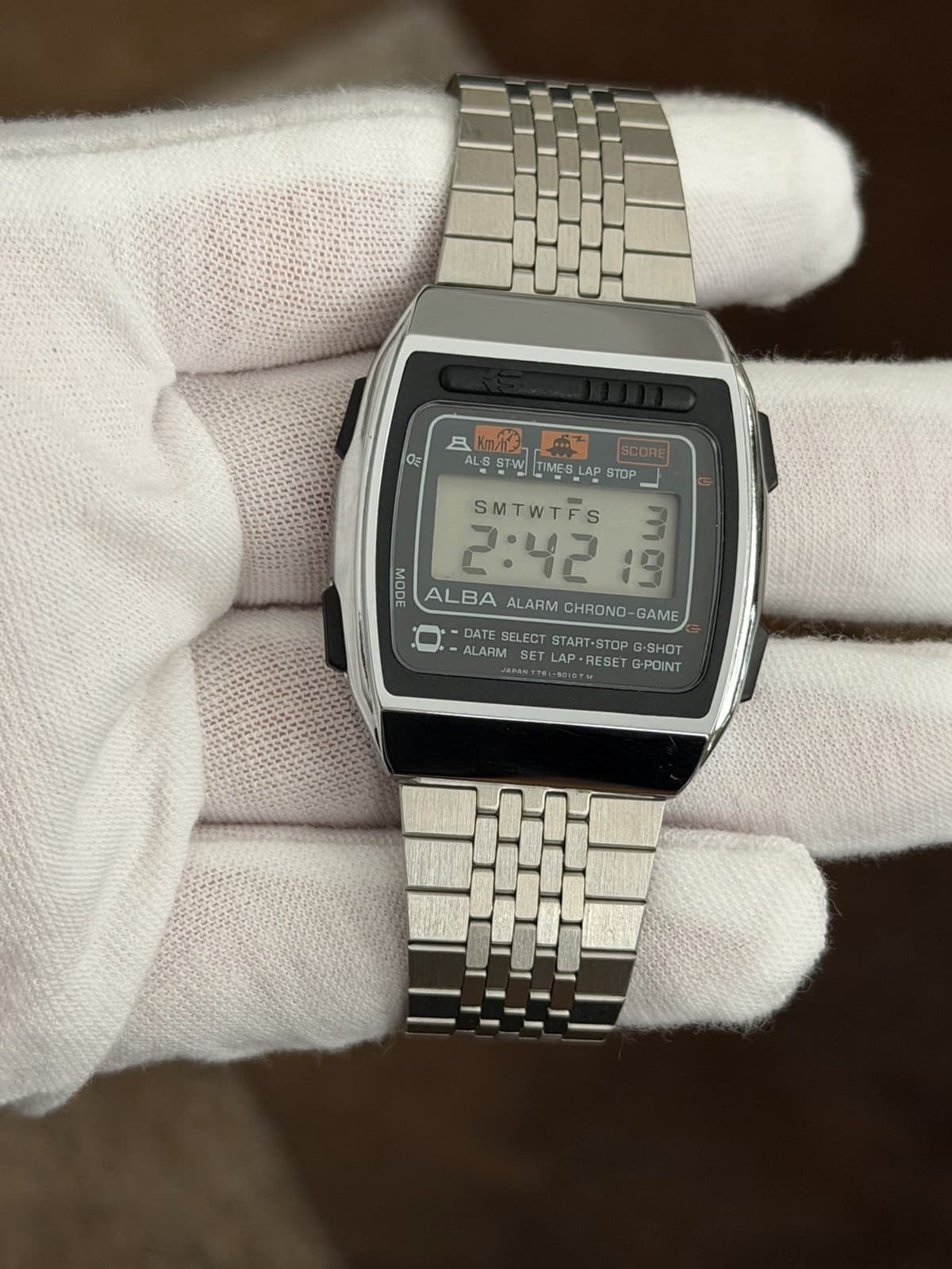 Rare Vintage Alba Alarm Chrono Game Y761-5010 Men’s Digital Sports Watch JDM 80s