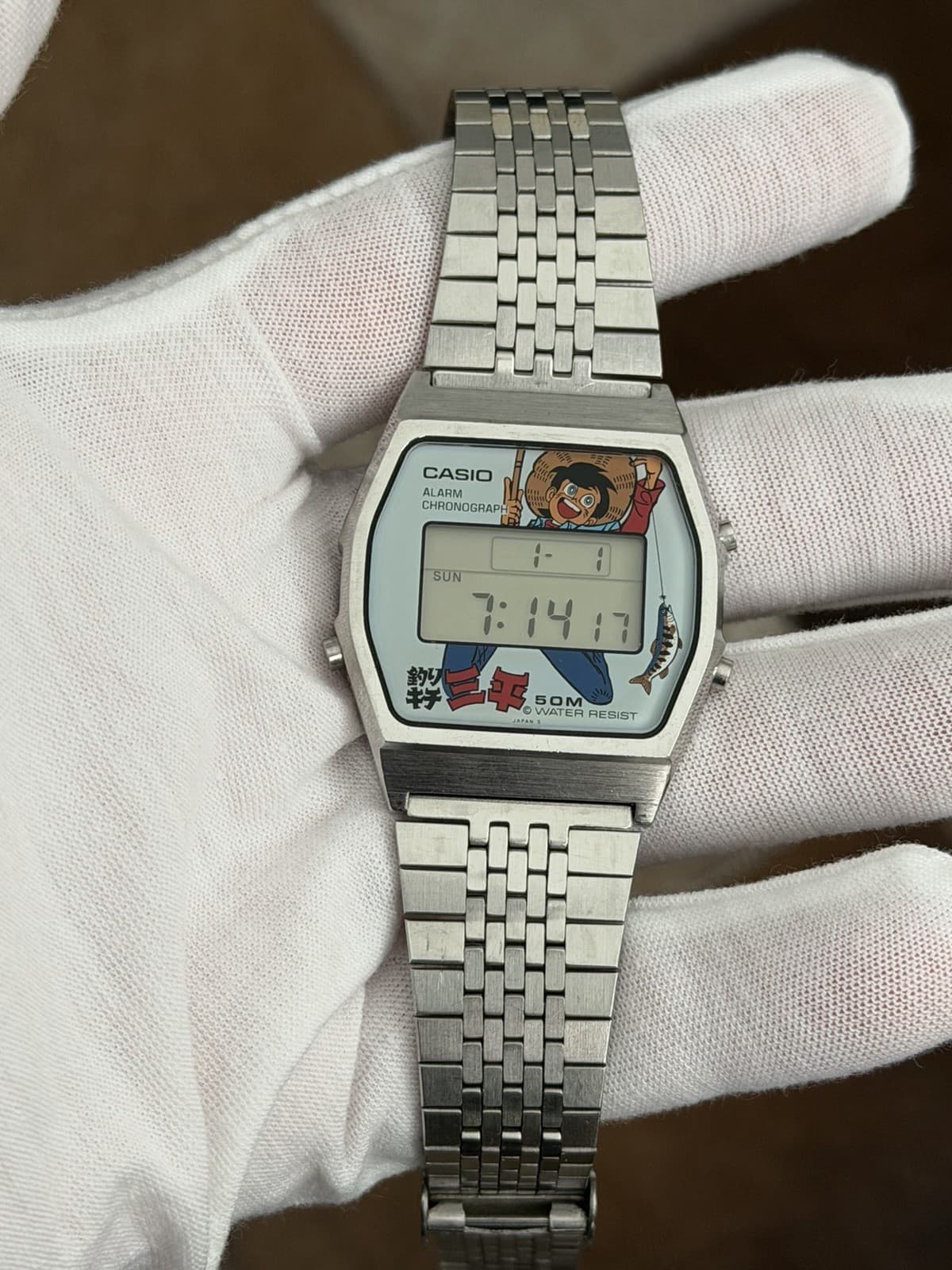 Casio W-30 Sanpei Fisherman Vintage Digital Watch JDM 1980s Module 152