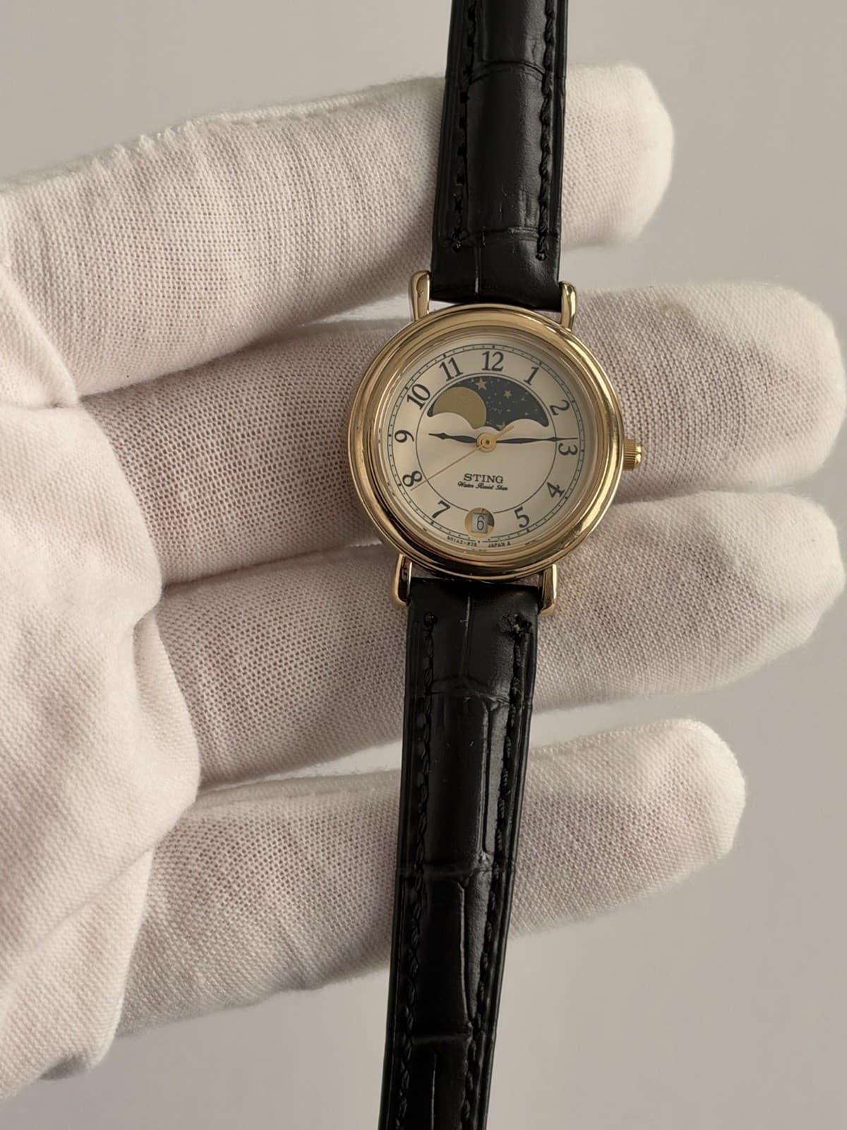 Casio Sting STN-160 Moon Phase Ladies Vintage Dress Watch Module 367 JDM 1980s