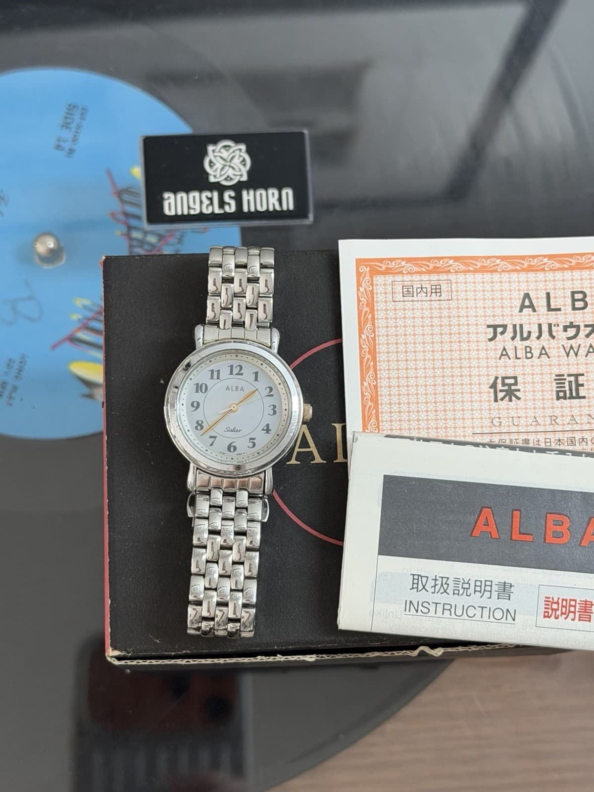 Rare Vintage Alba Solar V181-0A80 Ladies MOP Dress Watch JDM 1990s - Image 1