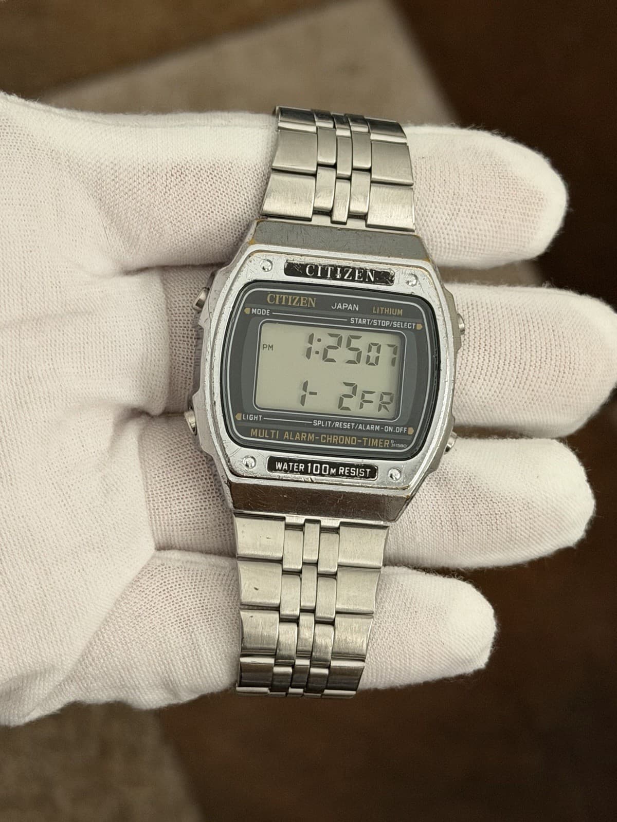 Rare Vintage Citizen DQ-8038 Alarm Chronograph Digital Sports Watch JDM 1980s - Image 1