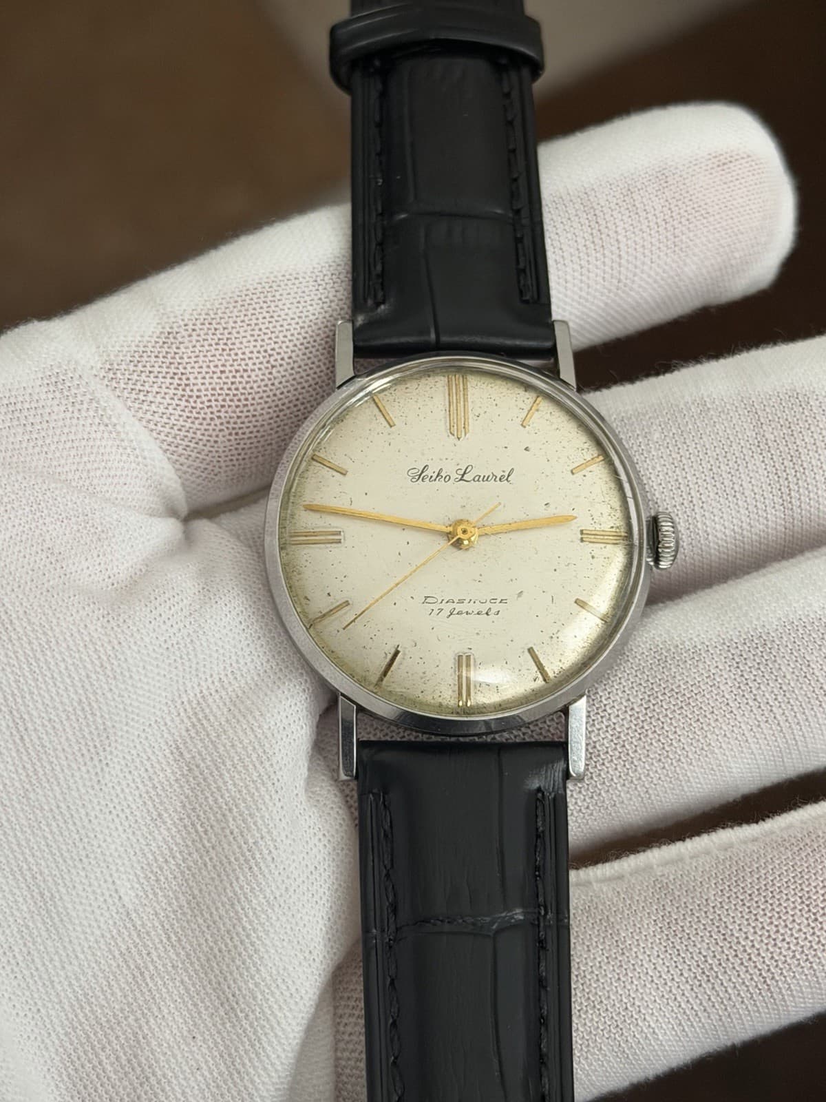 Rare Vintage Seiko Laurel J14000 Seikosha 17J Men’s Classic Dress Watch JDM 50s