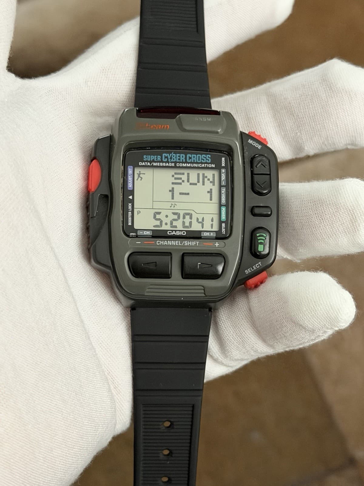 Rare Vintage Casio Super Cyber Cross JG-200 Men’s Digital Game Watch JDM 1990s - Image 1