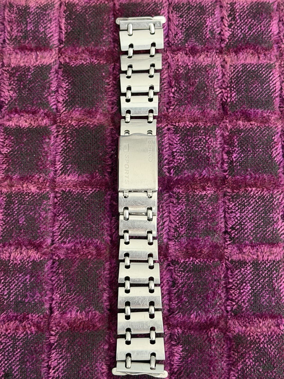 Vintage Seiko 5 Sports Stainless Steel Watch Band Bracelet 6119 813 19mm JDM 70s