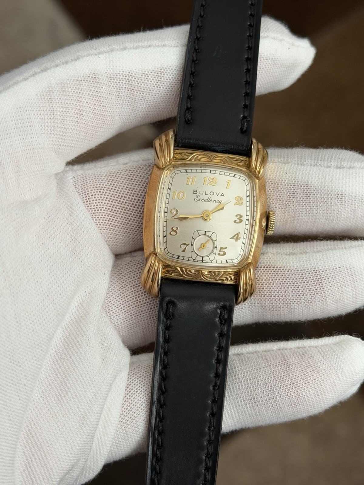 Rare Vintage Bulova Excellency Men’s Fancy Classic Dress Watch 1950s - Image 1