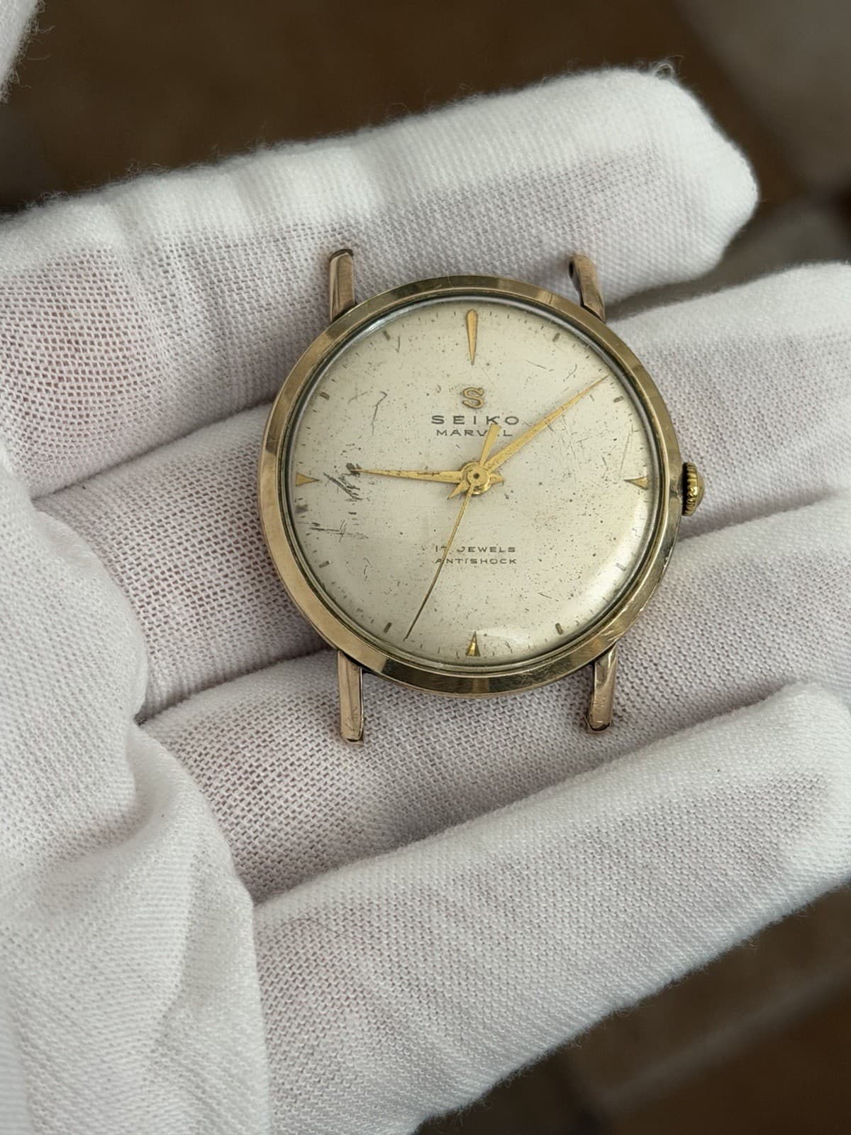 Rare Vintage Seiko Marvel 14022 Seikosha 17J Men’s Classic Dress Watch JDM 1950s