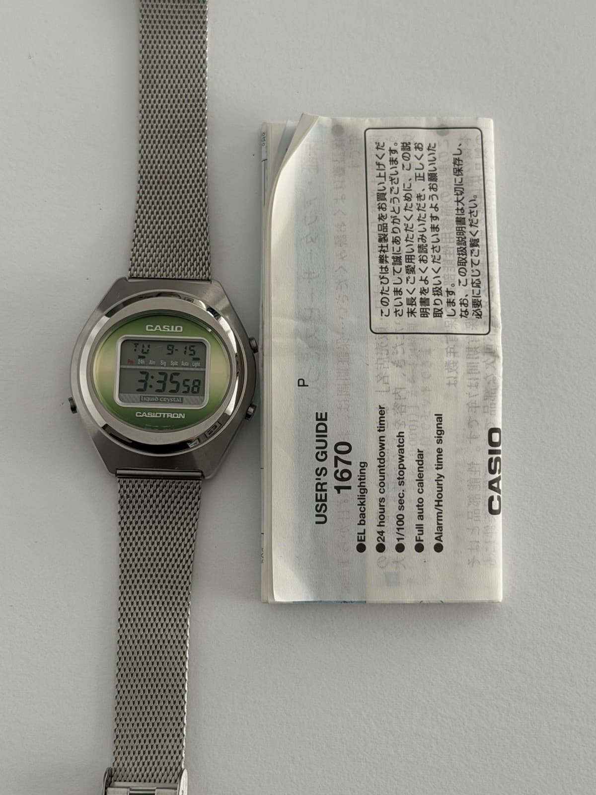 NOS Casio Casiotron TRN-03 Vintage Digital Sports Watch Module 1670 JDM 90s