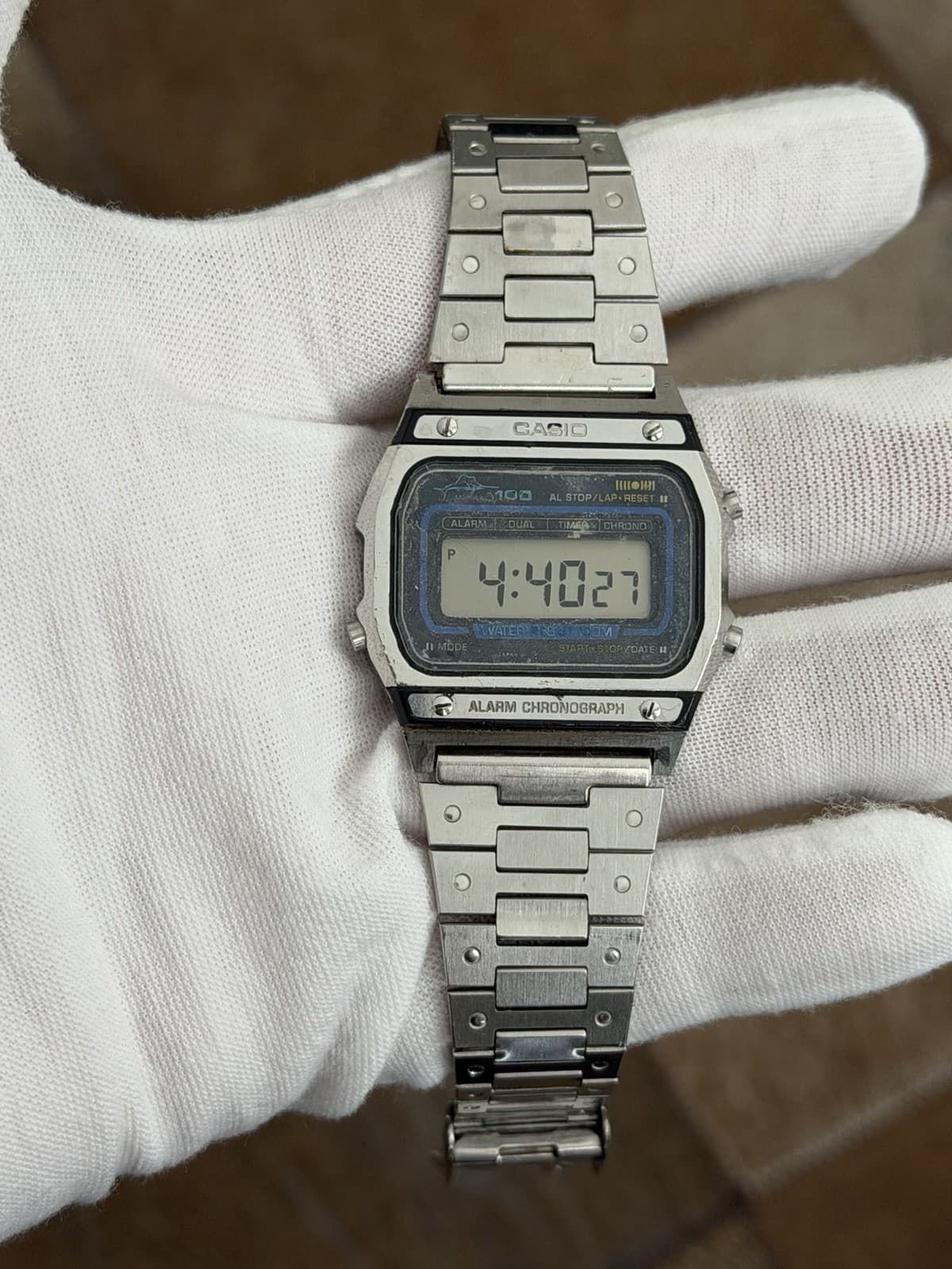 Rare Vintage Casio Marlin WS-710 Alarm Chronograph Digital Sports Watch JDM 80s - Image 1