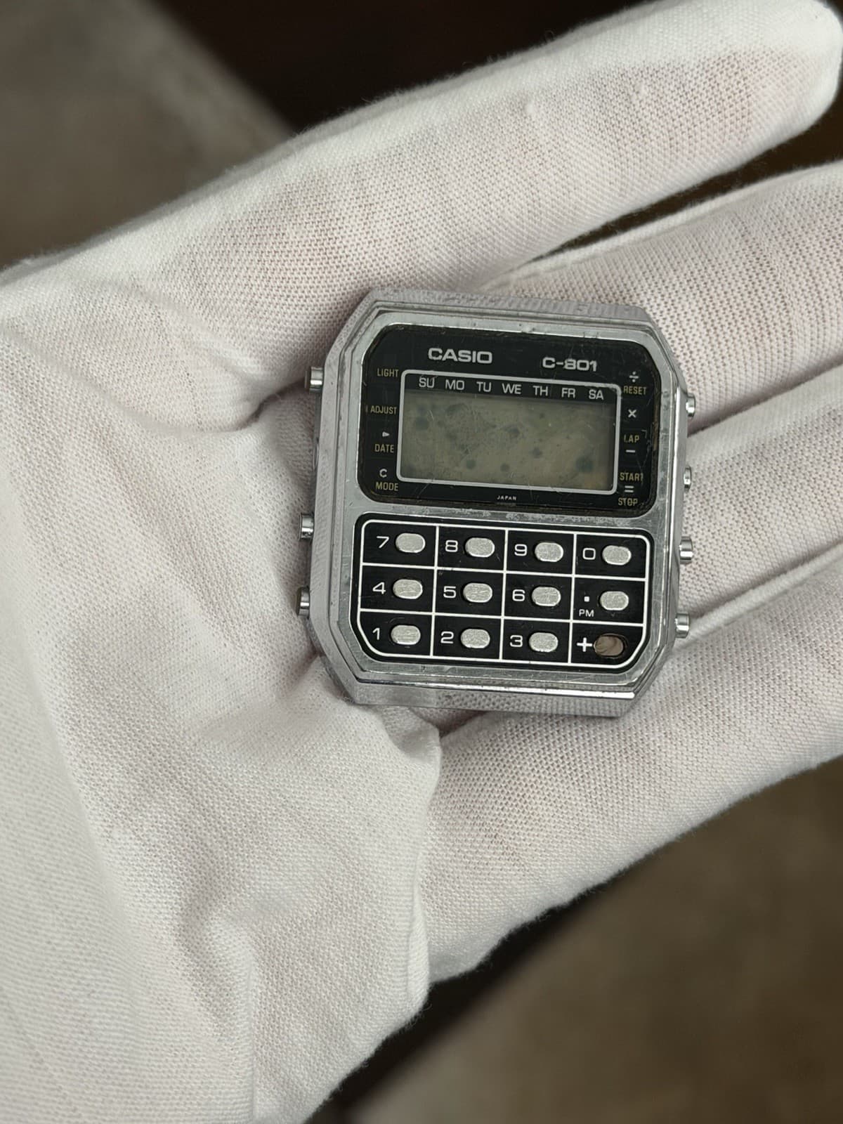Rare Vintage Casio C-801 Men’s Digital Calculator Watch JDM 1980s Module 133
