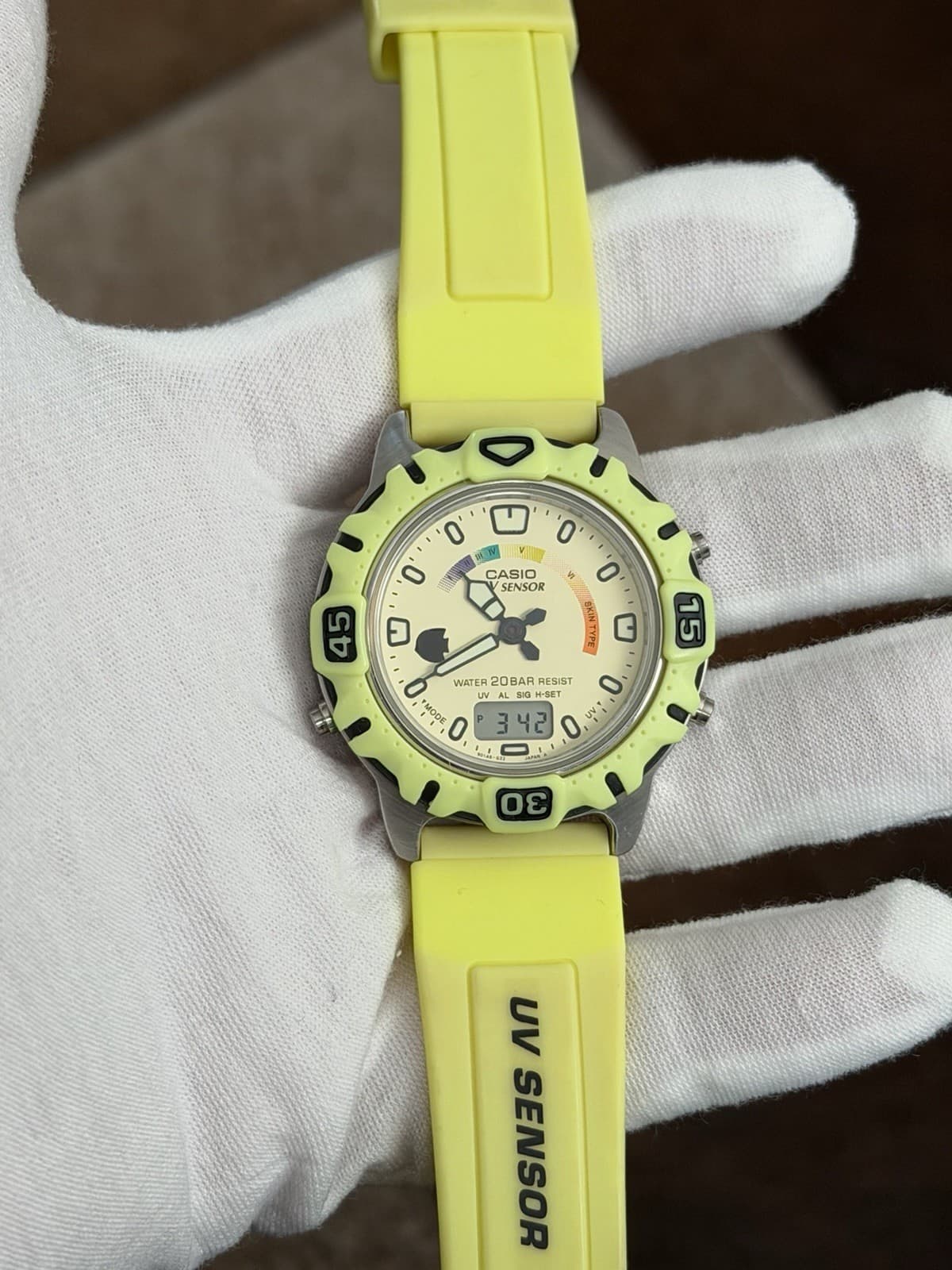 Rare Vintage Casio UV Sensor AD-736 Men’s Ana-Digi Sports Watch JDM 1980s - Image 1