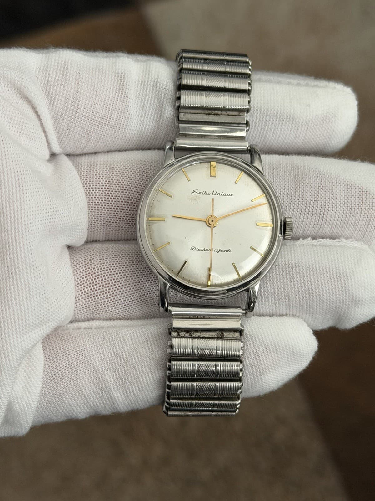 Rare Vintage Seiko Unique 12059 Men’s 15J Manual Classic Dress Watch JDM 1950s