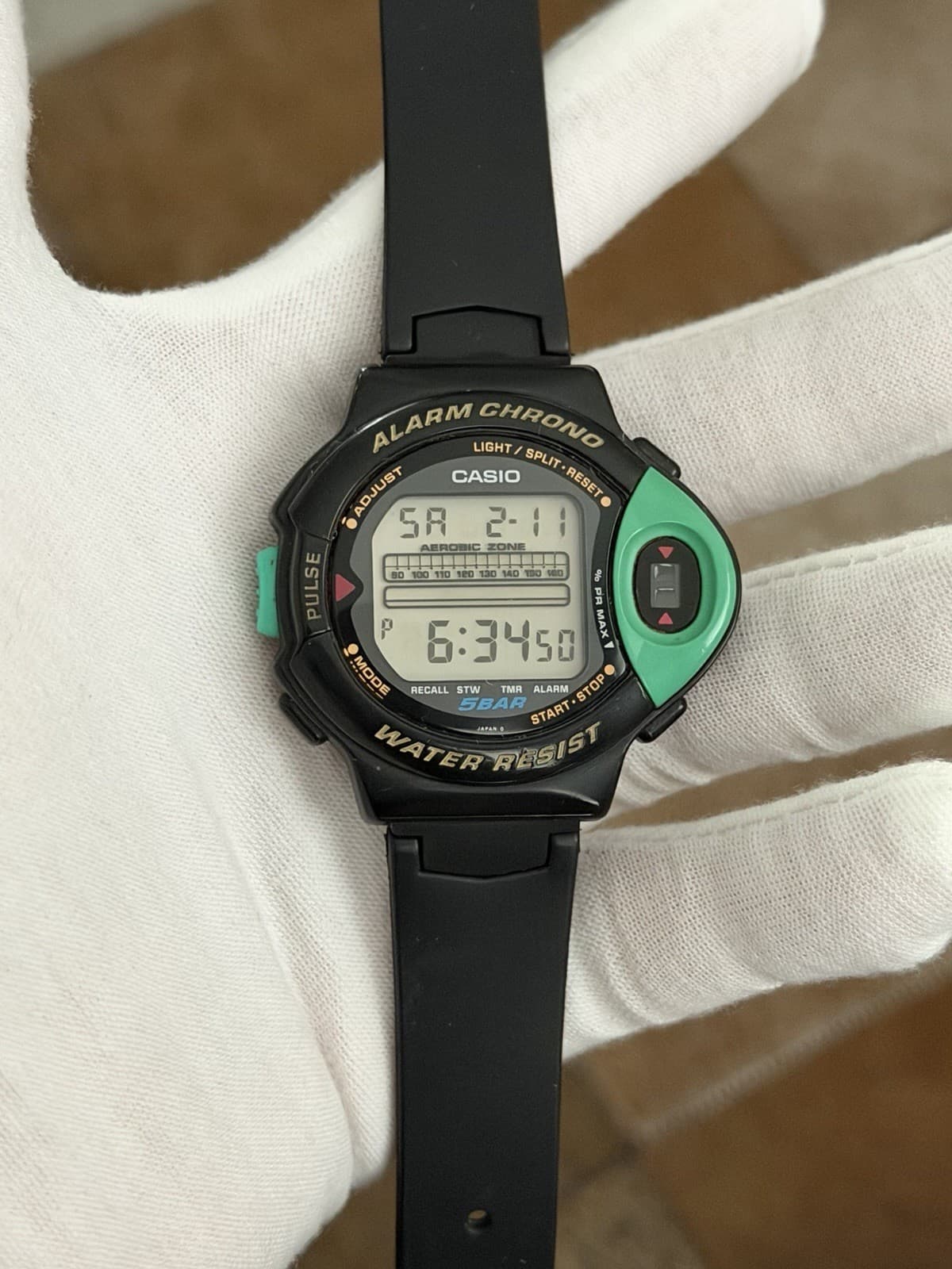 Rare Vintage Casio JP-200W Aerobic Pulse Monitor Men’s Digital Sports Watch JDM - Image 1