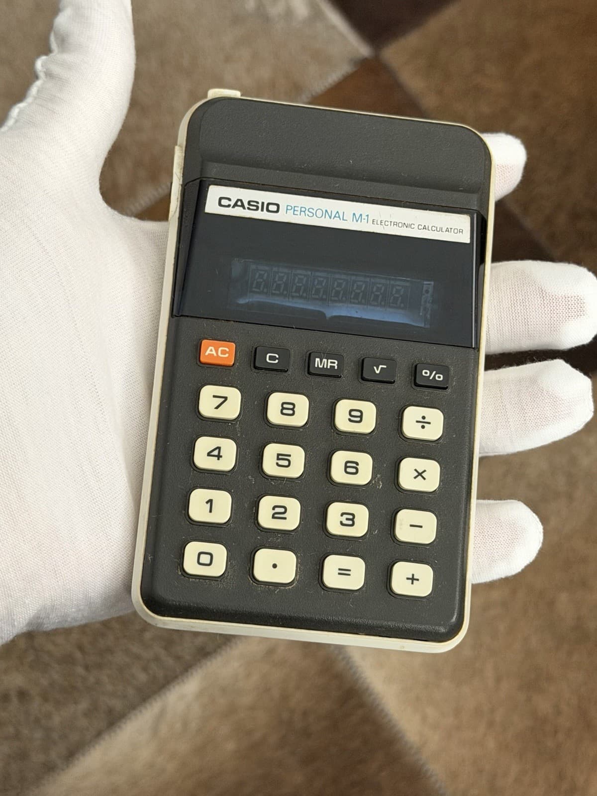 Rare Vintage Casio Personal M-1 Tube Light Digital Calculator JDM 1970s