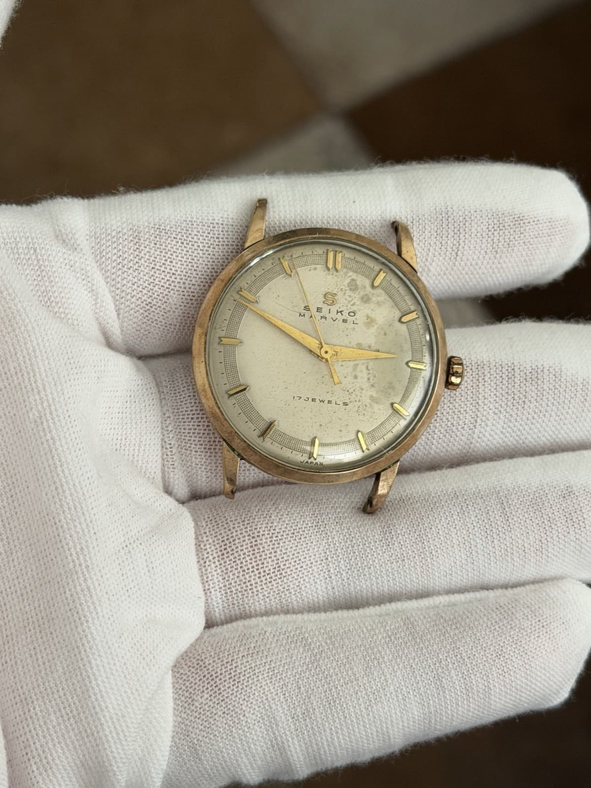 Rare Vintage Seiko Marvel 14021 Men’s 14K GF Classic Dress Watch JDM 1950s