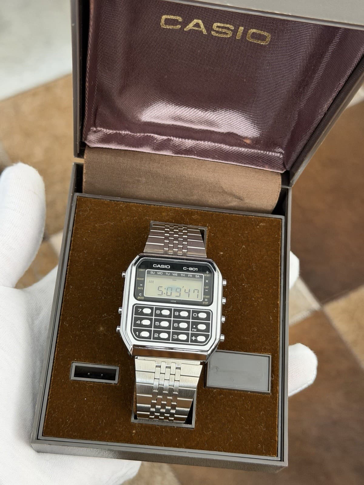 Casio Calculator C-801 Men’s Vintage Digital Sports Watch Module 133 JDM 1980s