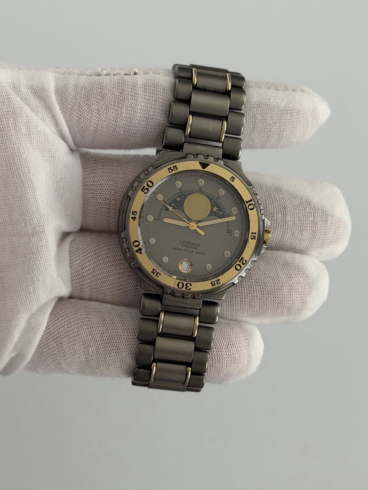 Casio Lineage Titanium Moon Phase LIN-330W Vintage Sports Dress Watch JDM 1990s