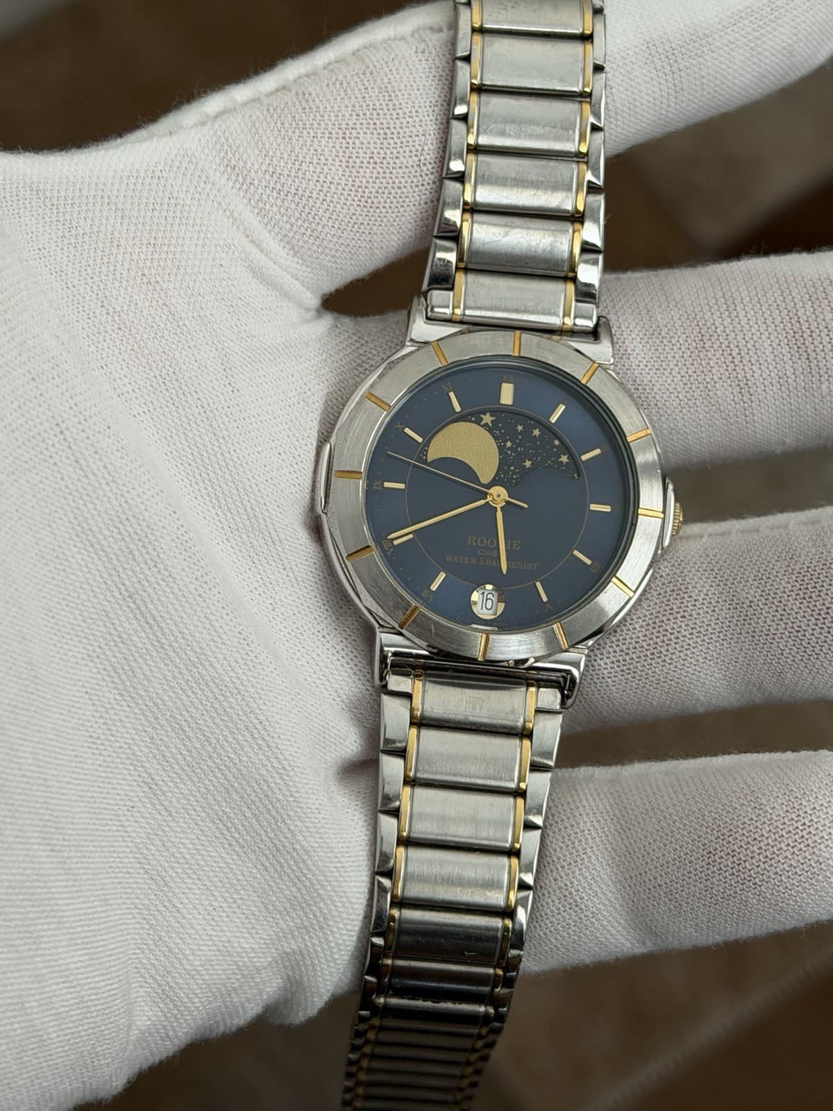 Rare Vintage Casio Rookie RKM-371 Moon Phase Men’s Classic Dress Watch JDM 1980s - Image 1