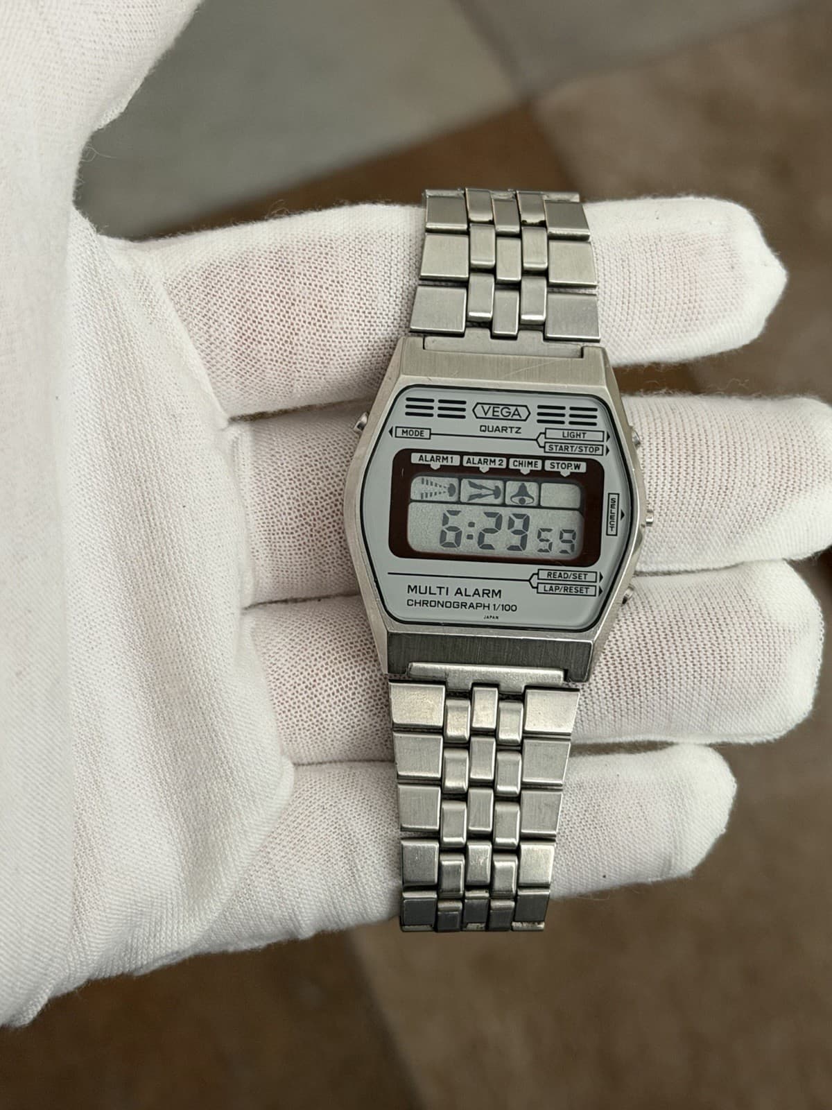 Rare Vintage Citizen Vega Alarm Chronograph Digital Watch 9248-390067 JDM 1980s - Image 1