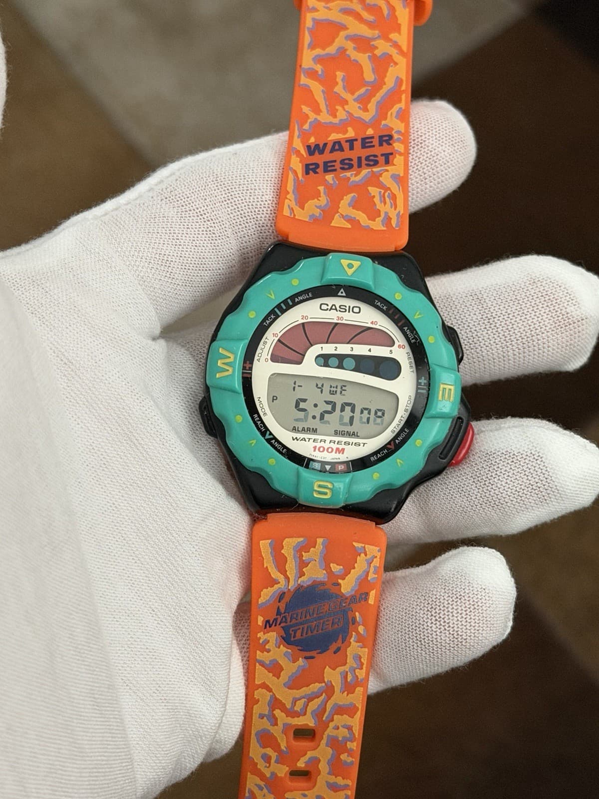 Rare Vintage Casio SUF-120 Surfing Timer Men’s Digital Sports Watch JDM 1980s - Image 1