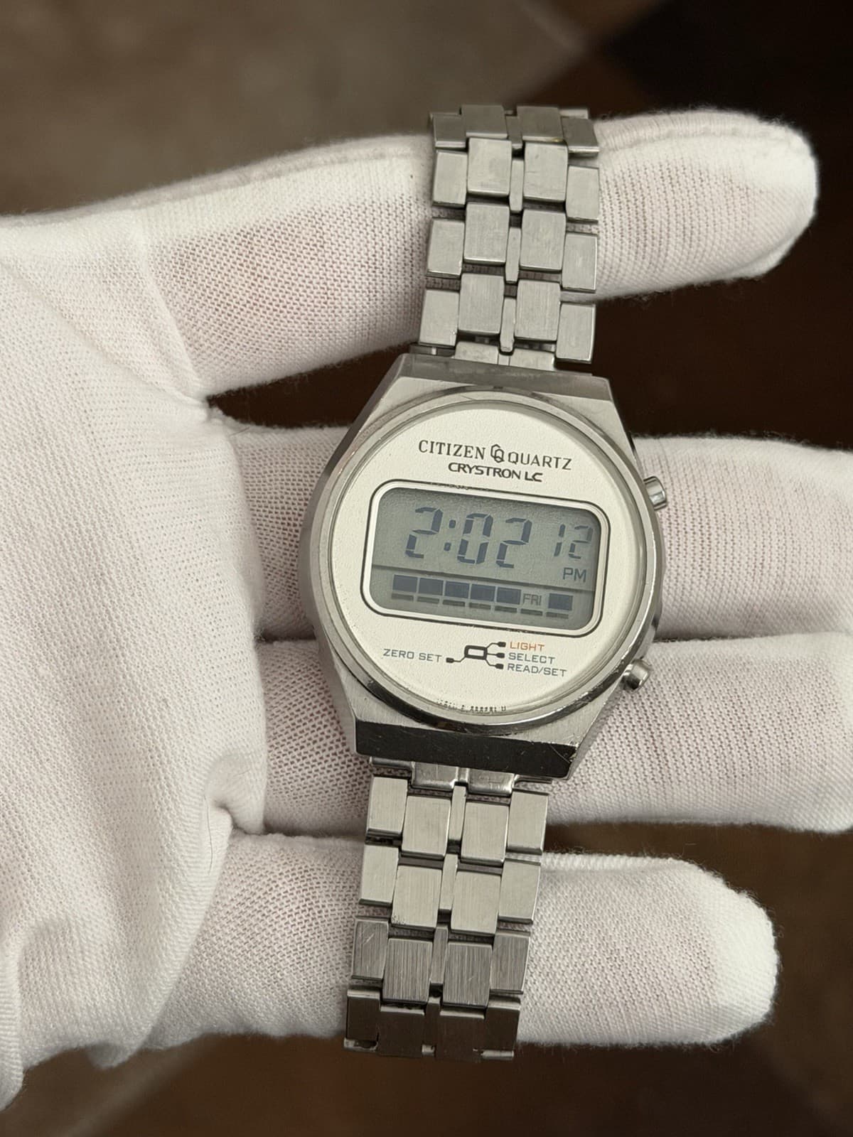 Rare Vintage Citizen Quartz Crystron LC 50-1077 Men’s Digital Watch JDM 1970s - Image 1