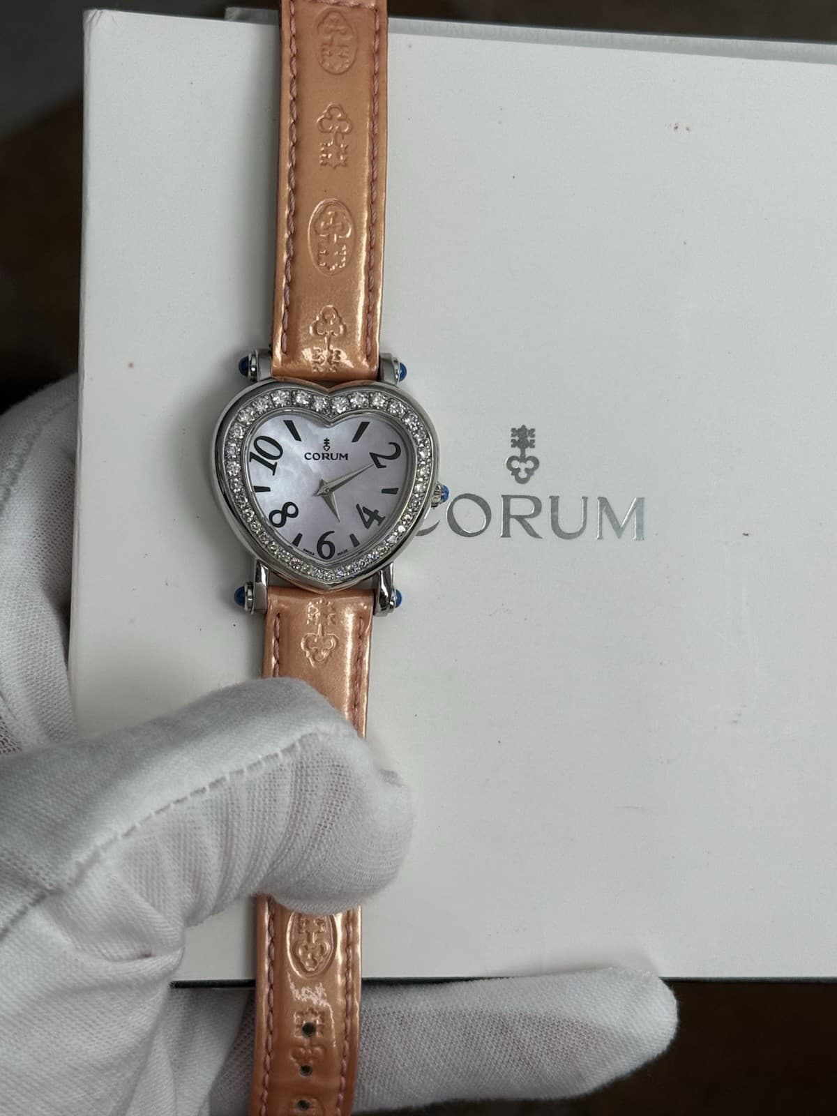 Rare Vintage Corum Heart Beat 24.183.20 MOP Diamond Women’s Watch - Image 1