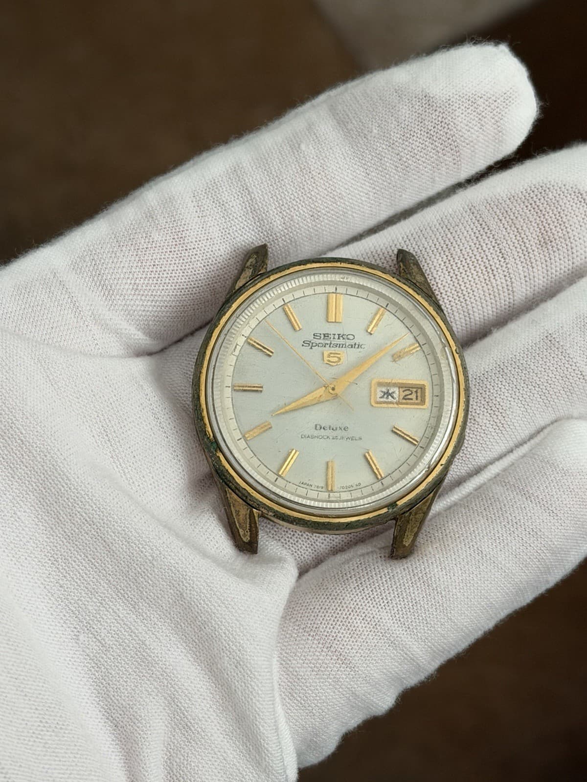 Rare Vintage Seiko 5 Sportsmatic Deluxe 7619-7010 Men’s Automatic Watch JDM 60s