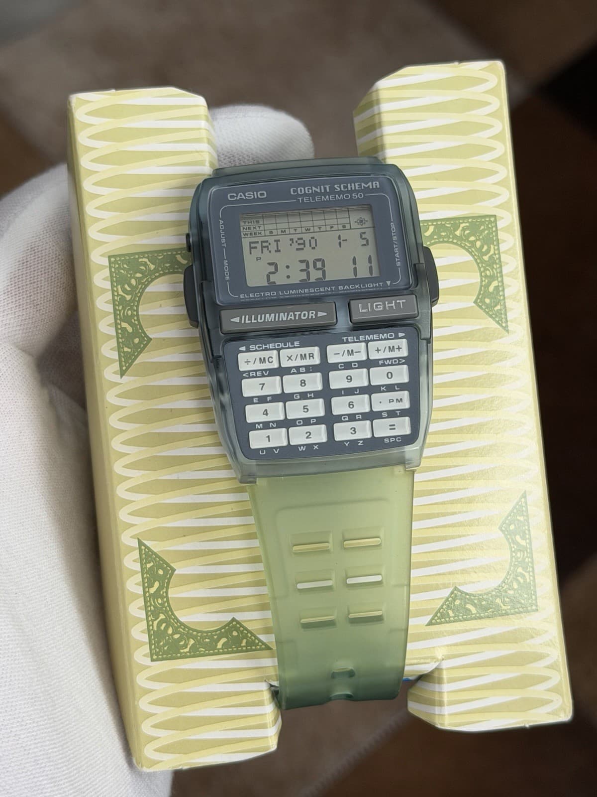 NOS Rare Vintage Casio DBC-63 “Cognit Schema” Men’s Calculator Digital Watch JDM - Image 1