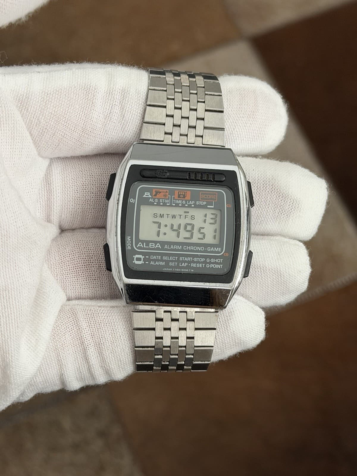 Rare Vintage Alba Alarm Chrono Game Y760-5000 Men’s Digital Sports Watch JDM 80s - Image 1