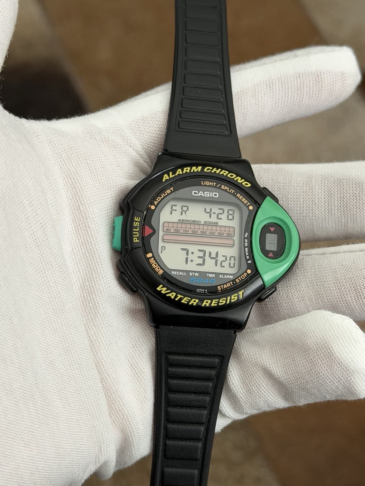 Rare Vintage Casio JP-200W Aerobic Pulse Monitor Men’s Digital Sports Watch JDM - Image 1