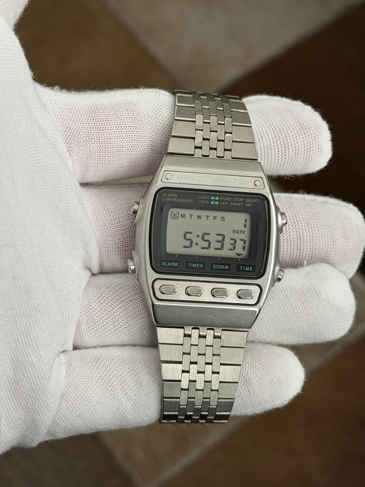 Rare Vintage Seiko Silver Wave A547-5020 Men’s Digital Sports Watch JDM 1970s - Image 1