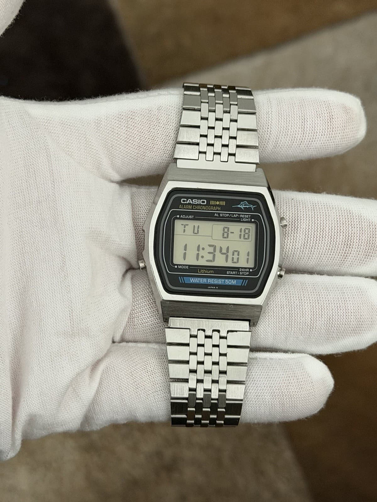 Casio Marlin W-35 Alarm Chronograph Men’s Vintage Digital Sports Watch JDM 1980s
